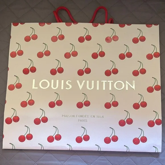 Authentic 💯🍒🍒Louis Vuitton Cherry Pattern Shopping Bag - Picture 1 of 3